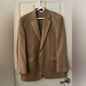 New Lauren Ralph Lauren Tan Velvet Faux Suede
Blazer Sports Coat Suit Jacket 44L